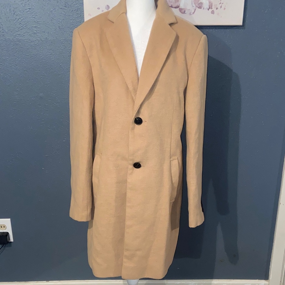 Men’s Topman Beige Long Coat Small